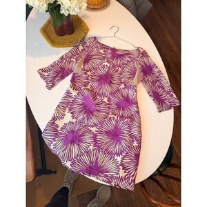 Tracy Reese purple floral mini dress with mesh detail- Size 8